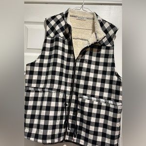 Buffalo plaid vest